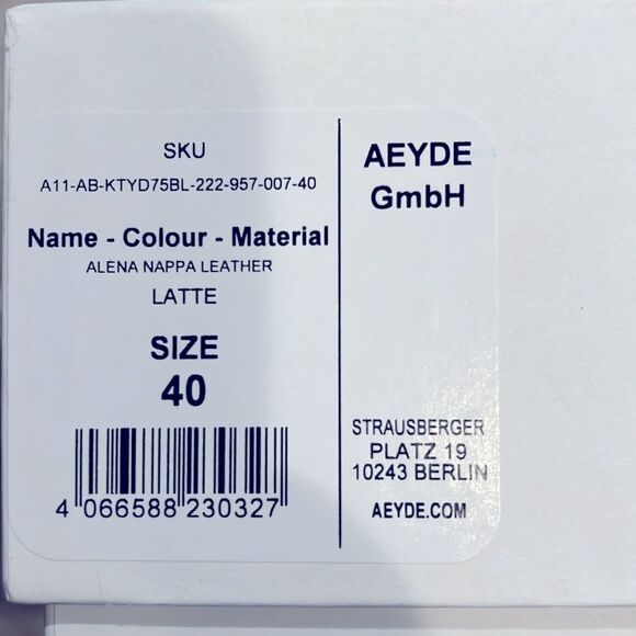 AEYDE Alena Nappa Leather Latte Boots, New, Size EU 40 - Picture 11 of 13